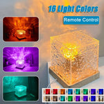 16 Colors LED Water Ripple Ambient Night Light USB Rotating Projection Crystal