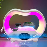 Smart Remote Control Bluetooth Ambience Intelligent LED Table Lamp Multi-function Wireless Charger Night Light Bluetooth Speaker