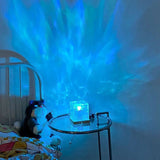 16 Colors LED Water Ripple Ambient Night Light USB Rotating Projection Crystal