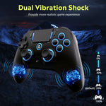 Wireless Controller for PS5 PS4 PS3 IOS Android PC Hall Effect 9-color LED lights Vibration effect PS4 Gamepad