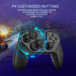 Wireless Controller Dual Vibration Bluetooth Gamepad Programmable Turbo Function For PS4 Console Android IOS PC Joystick