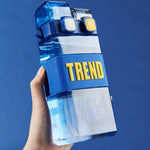 Water Bottle Cute Accompanying High Double Drinking Straw Plastic Cup