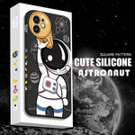 Cute Astronaut Phone Case For iPhone - Khaki FQ