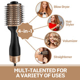 One Step Hair Dryer Hot Air Brush Styler and Volumizer Hair Straightener Curler Comb Roller Electric Ion Blow Dryer Brush