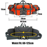 Outdoor Sports Waist Bag with Shoulder Strap Waterproof Hiking Cycling Climbing Shoulder Bag Bicycle Pack Workout Waist Pack Exercise Waist Bag