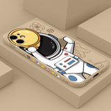 Cute Astronaut Phone Case For iPhone - Black